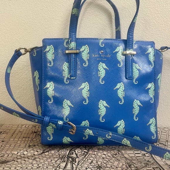 Kate Spade RARE Seahorse Satchel Crossbody - Picture 8 of 9